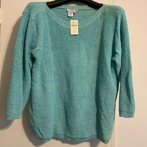 Plus size Coldwater Creek teal sweater size 3x